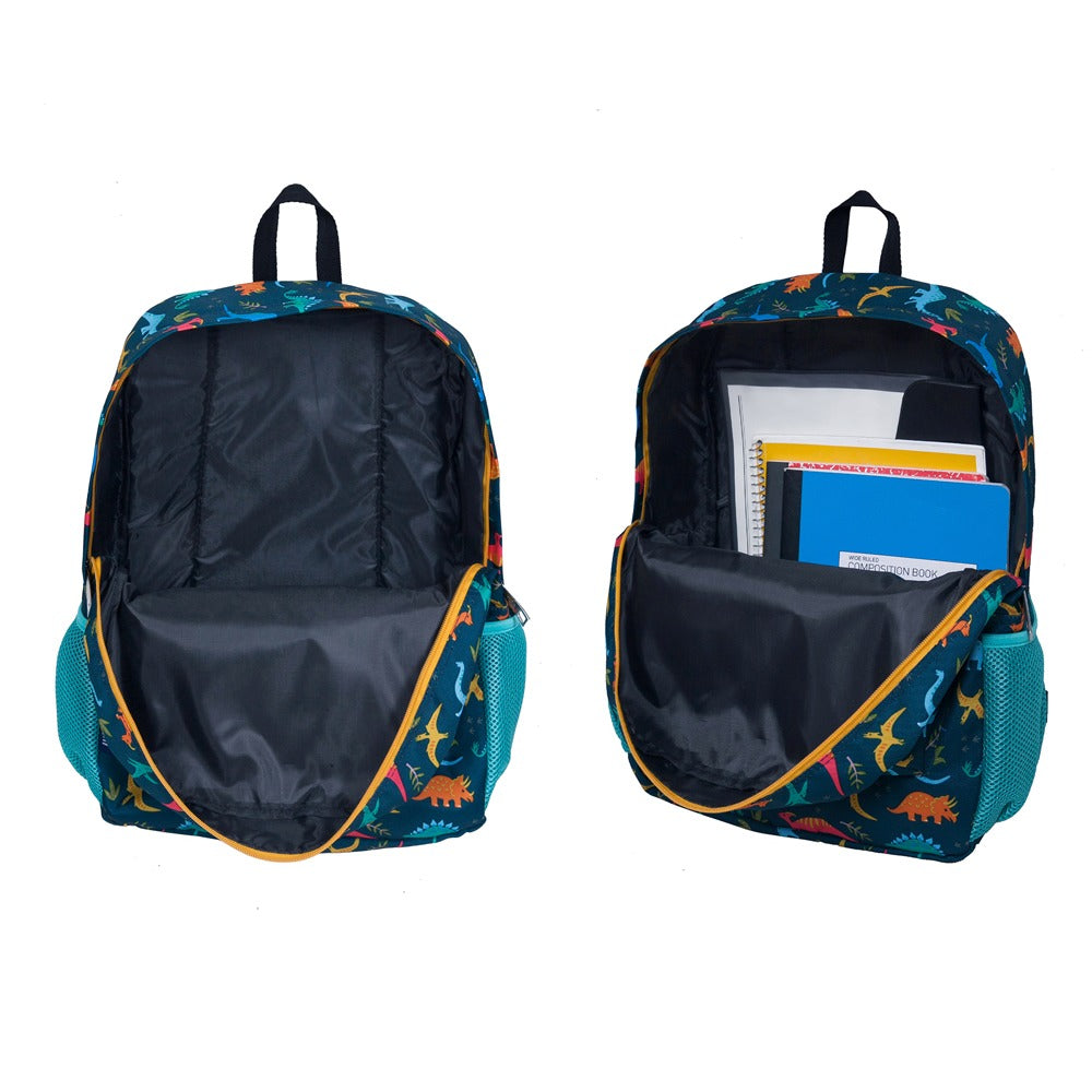 Open dinosaur backpack for children