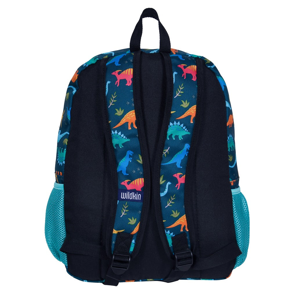 Rear view of a dinosaur children’s backpack