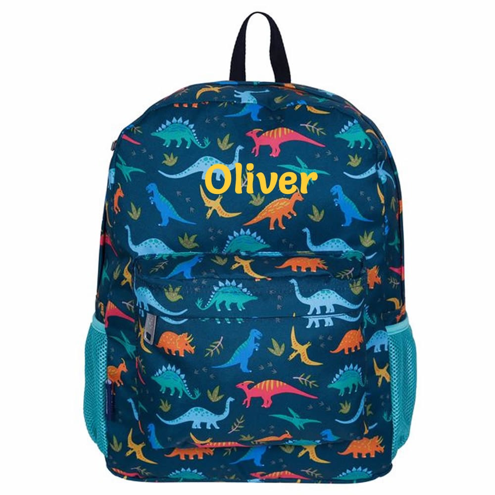 Personalised dinosaur backpack for children