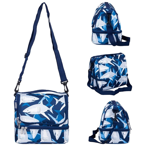 Shark dual-compartment lunch bag