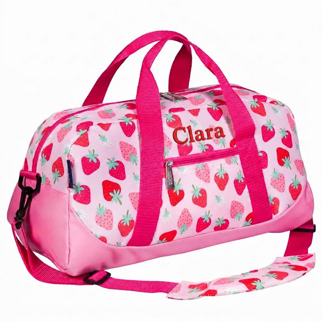 Personalised Kids Strawberry Duffle Bag