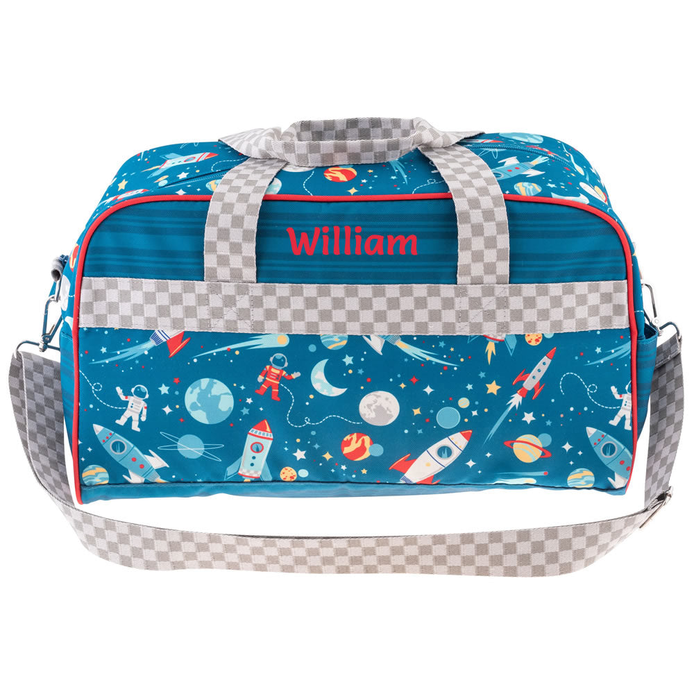 Personalised space duffle bag for children
