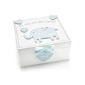 Blue elephant baby keepsake box for boys