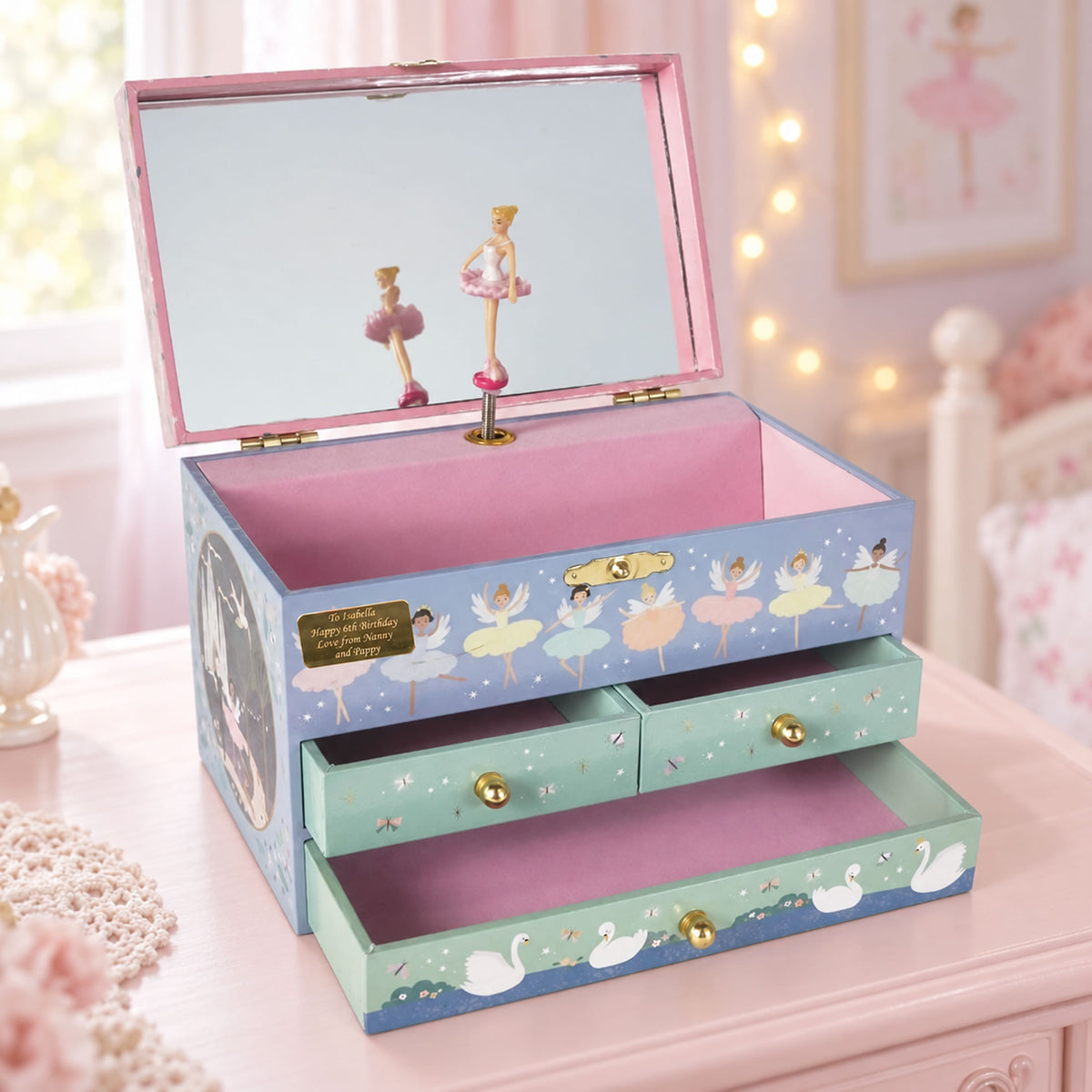Personalised Girls Musical Jewellery Box - Enchanted