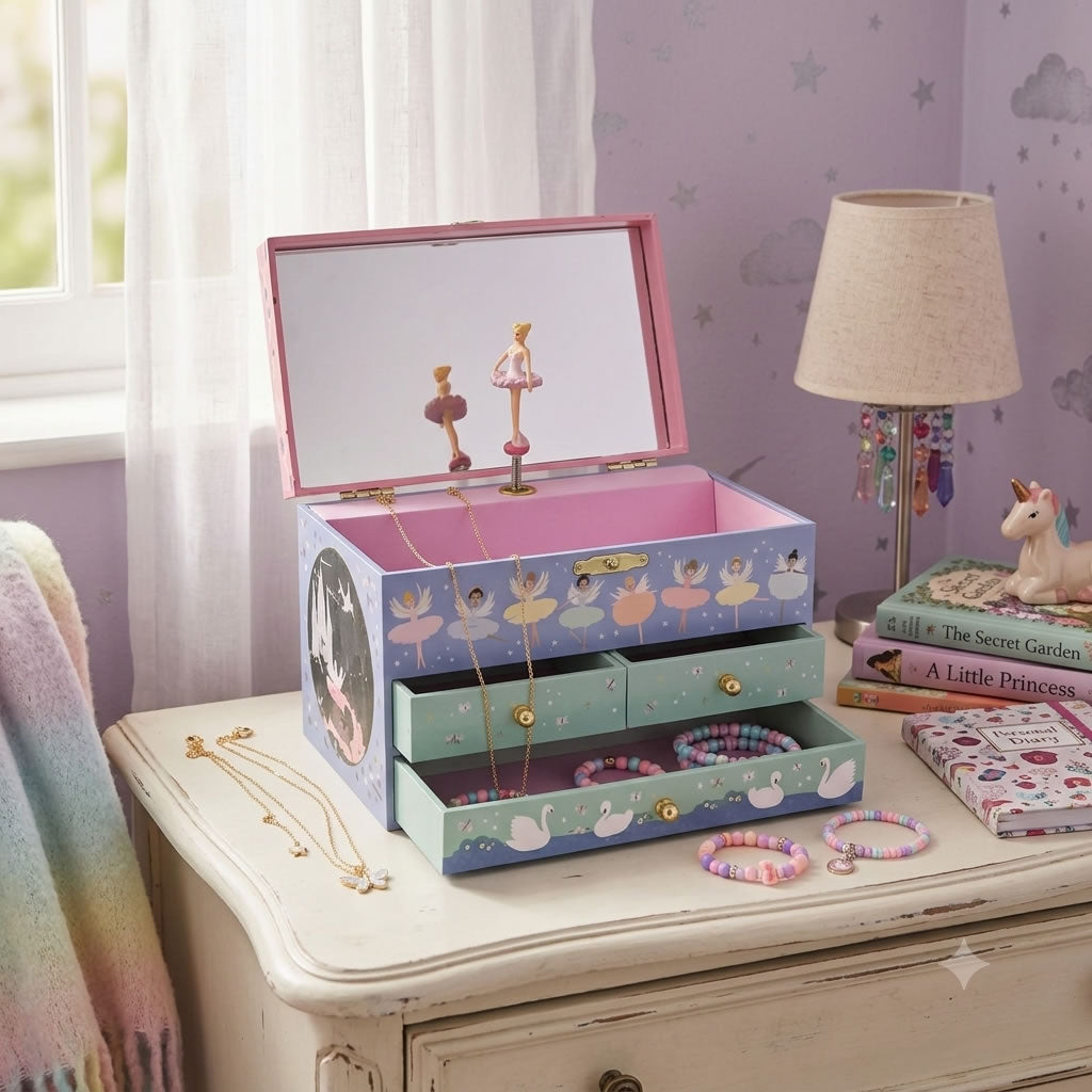 Personalised Girls Musical Jewellery Box - Enchanted
