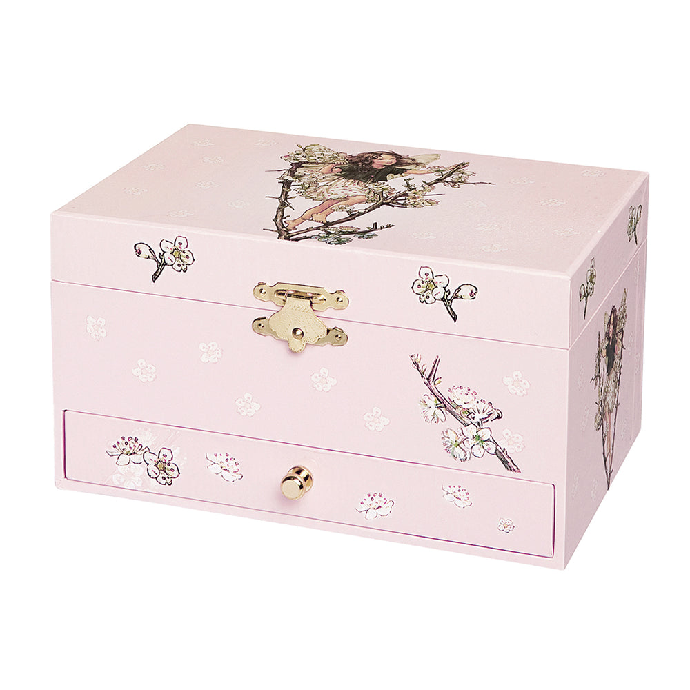 Personalised Girls Musical Jewellery Box - Fairy on Cherry Tree