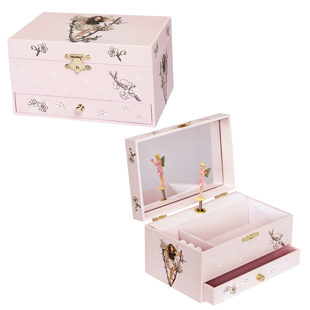 Personalised Girls Musical Jewellery Box - Fairy on Cherry Tree