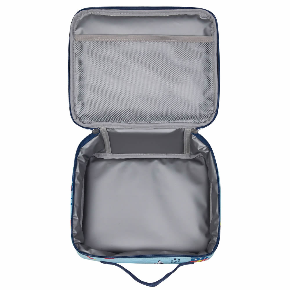 Blue fire engine lunch bag for children