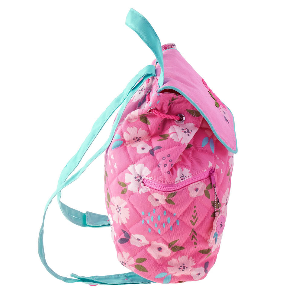 Flower quilted backpack for children