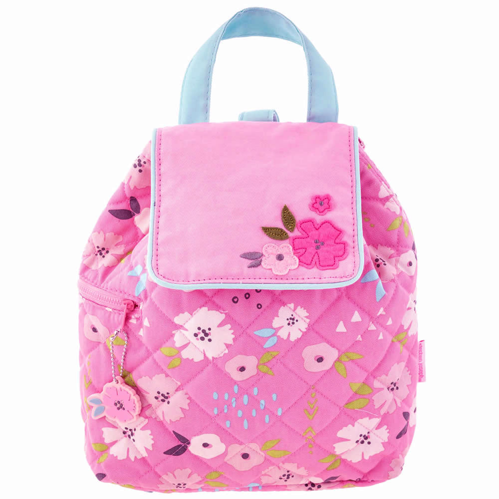 Flower quilted backpack for toddlers