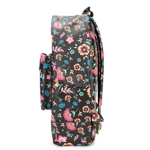 Folk print backpack for girls