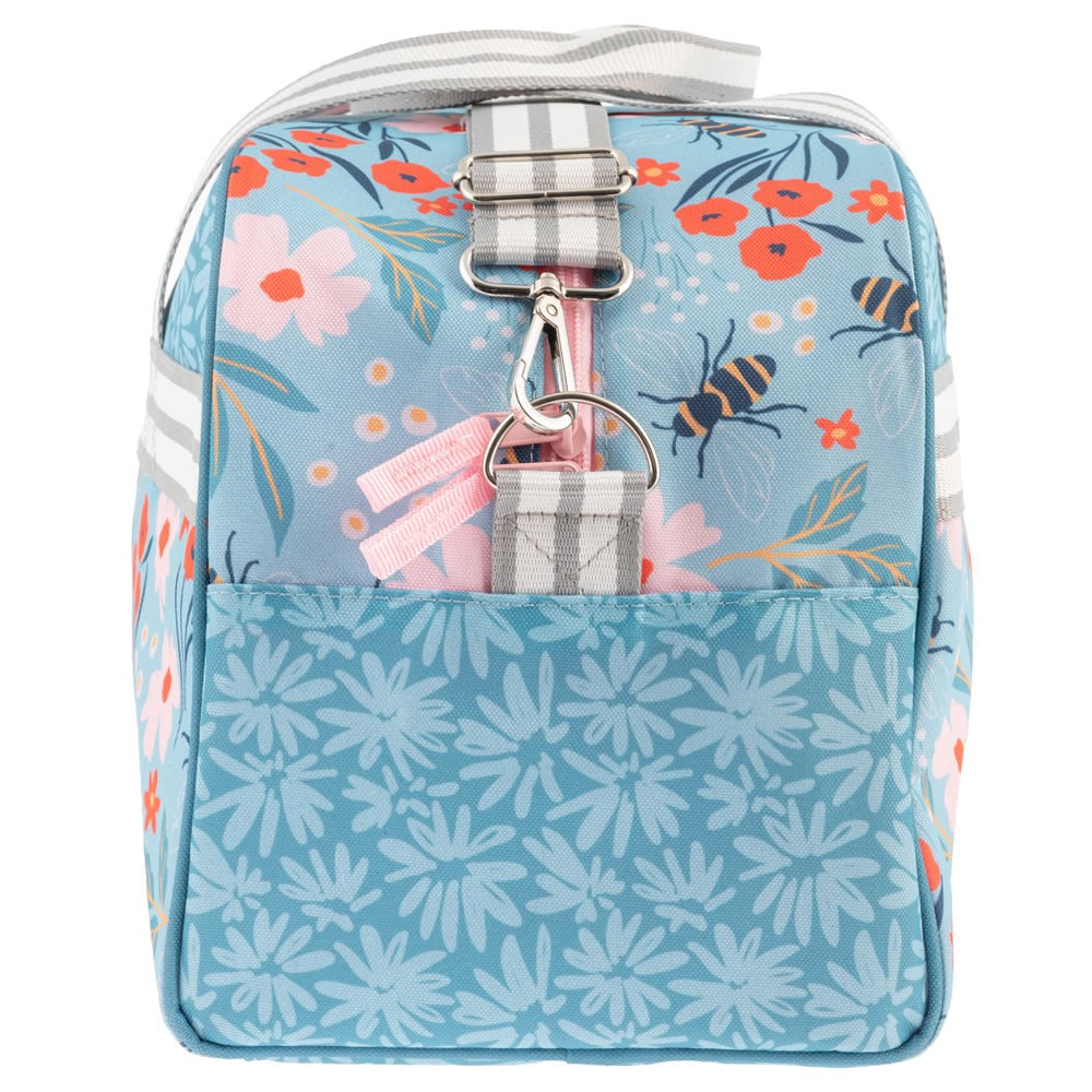 Blue floral duffle bag for girls