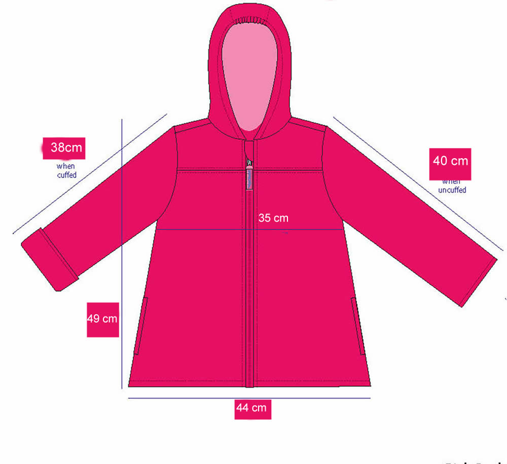 Strawberry raincoat for six-year-old girls