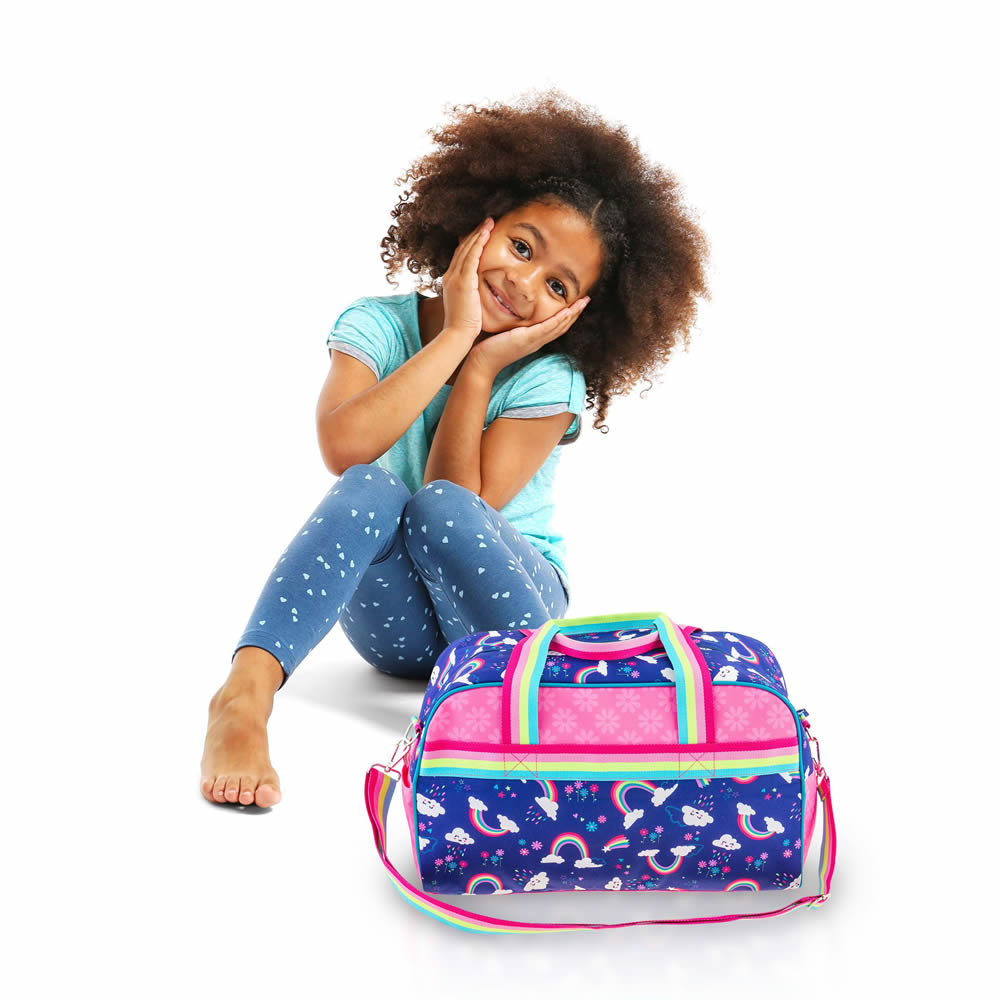 Rainbow duffle bag for girls