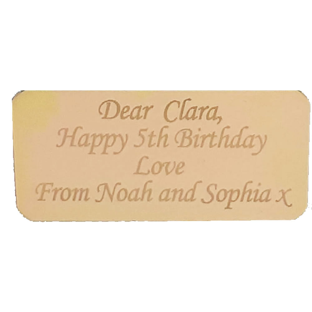 Gold plaque for an Elf Melody jewellery box
