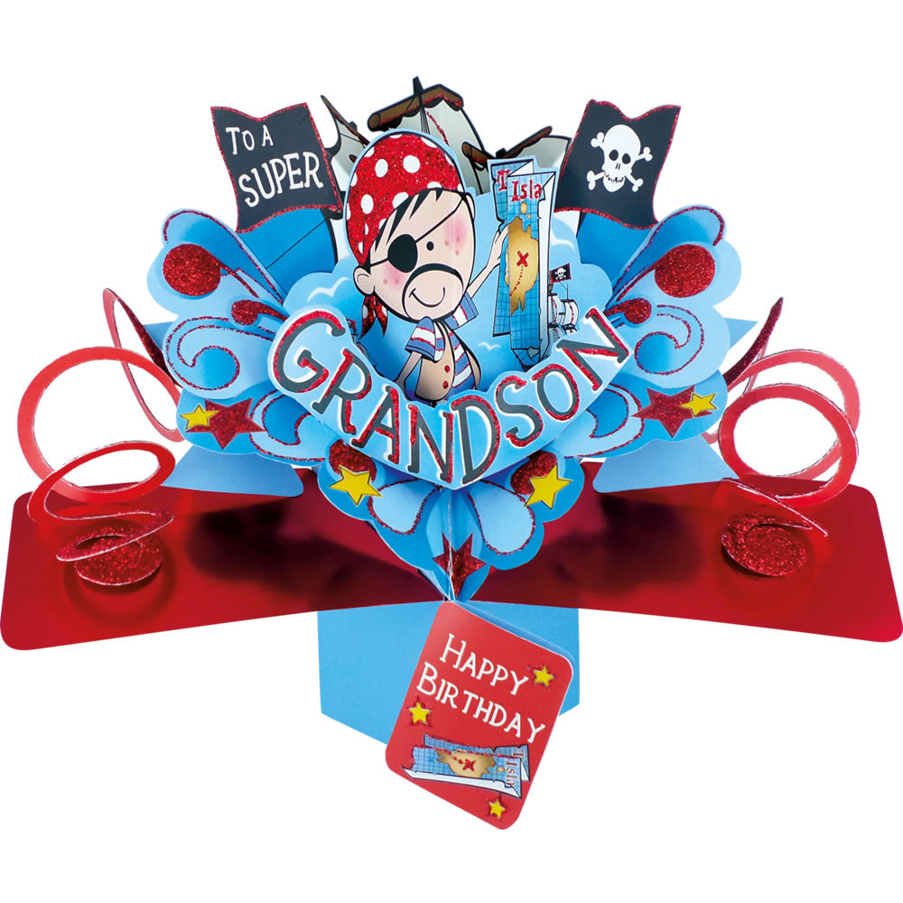 Grandson pop-up greeting card