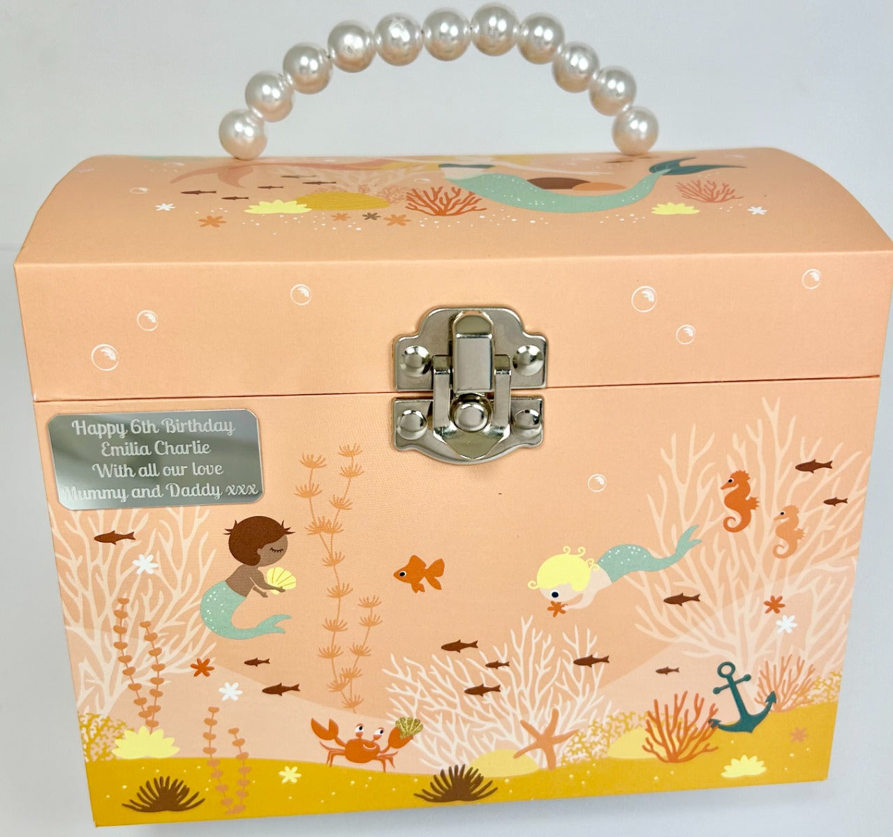 Personalised Girls Musical Jewellery Chest - Mermaid