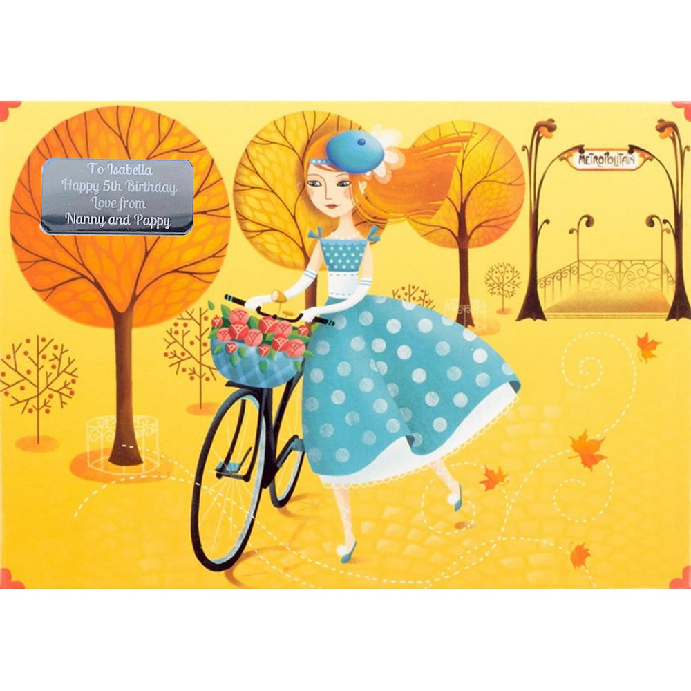 Personalised Girls Musical Jewellery Box - Paris in Autumn