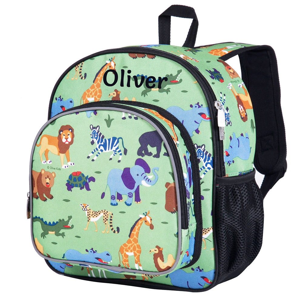 Personalised Jungle Toddler Backpack with Lunch Bag