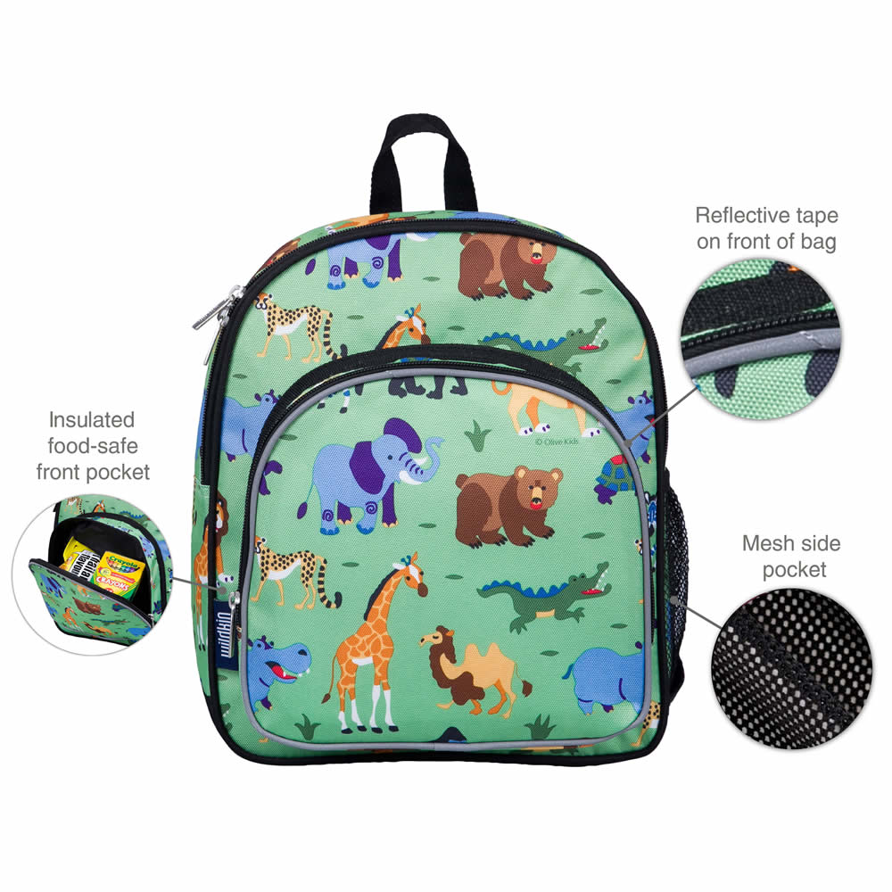 Personalised Jungle Toddler Backpack with Lunch Bag