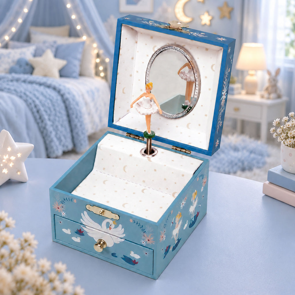 Personalised Girls Musical Jewellery Box - Swan Lake Ballerina