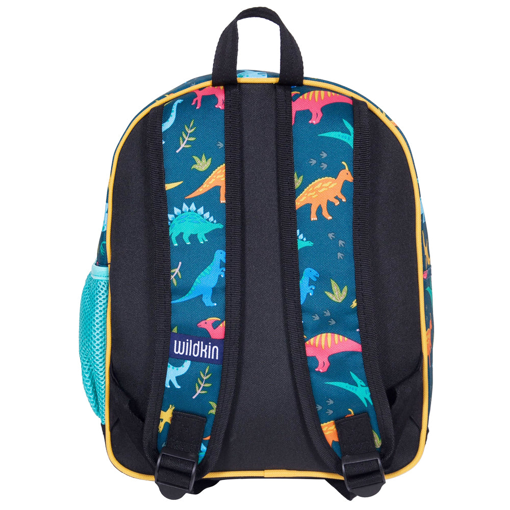 Rear view of a dinosaur children’s backpack