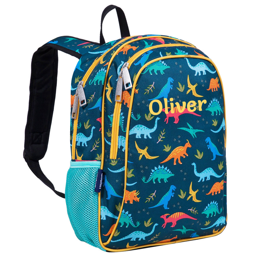 Personalised dinosaur rucksack for children