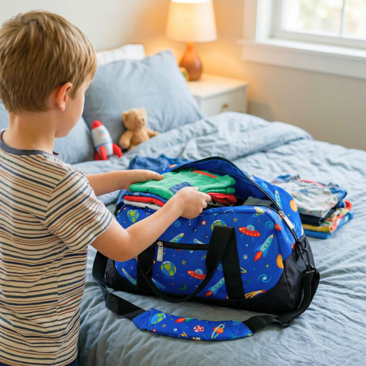 Personalised Kids Space Duffle Bag