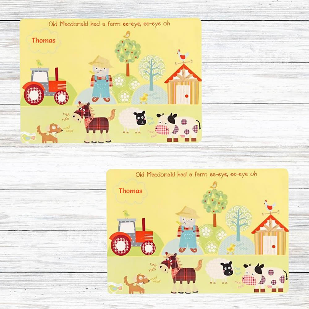 Farm placemat for children