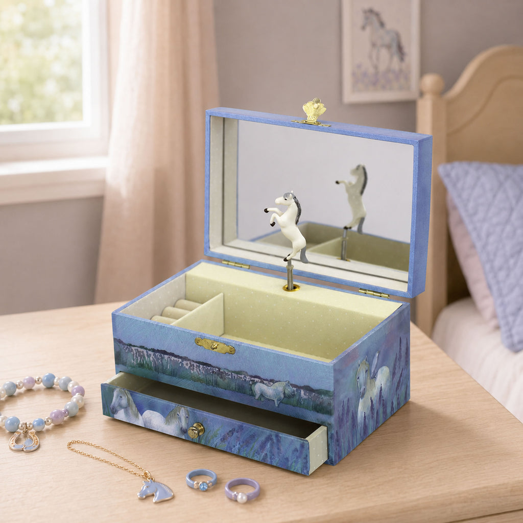 Personalised Girls Musical Jewellery Box - Wild Horses