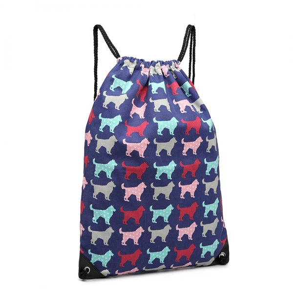 Kids’ navy dog PE bags