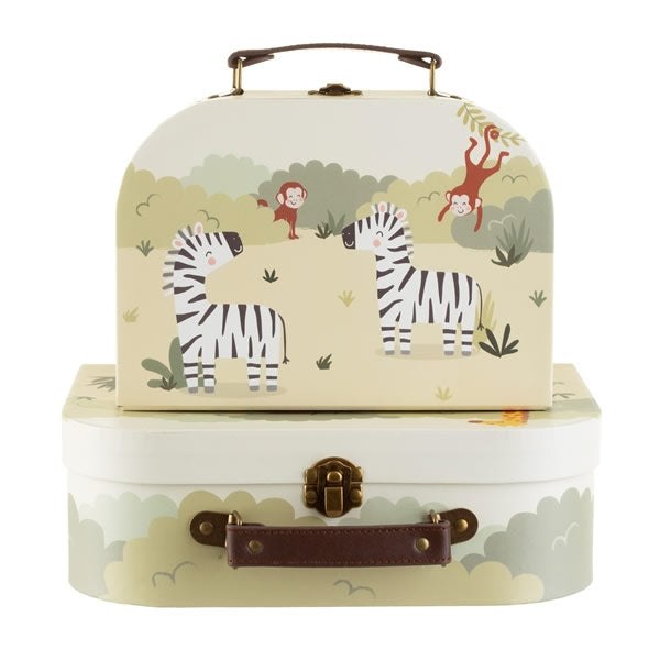 Kids’ safari storage suitcases