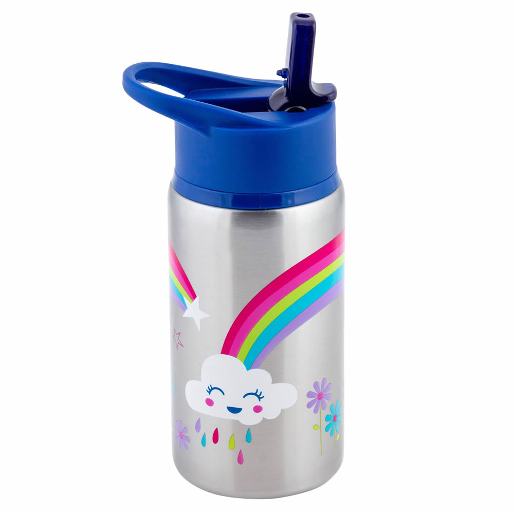 Rainbow stainless steel water bottle for children