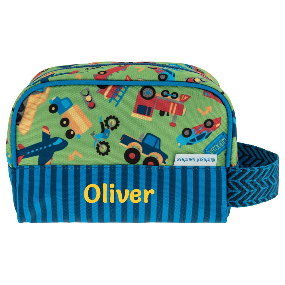 Green cars wash bag for children