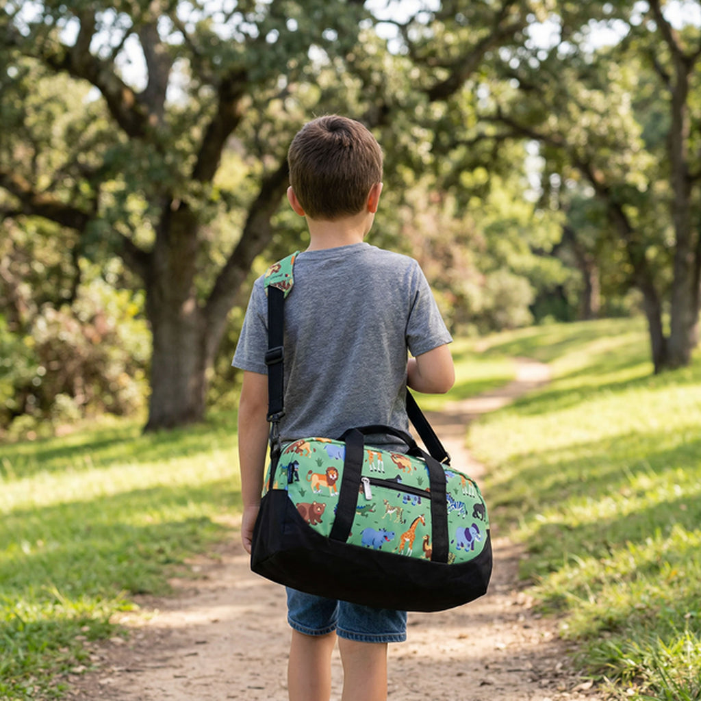 Personalised Kids Jungle Duffle Bag
