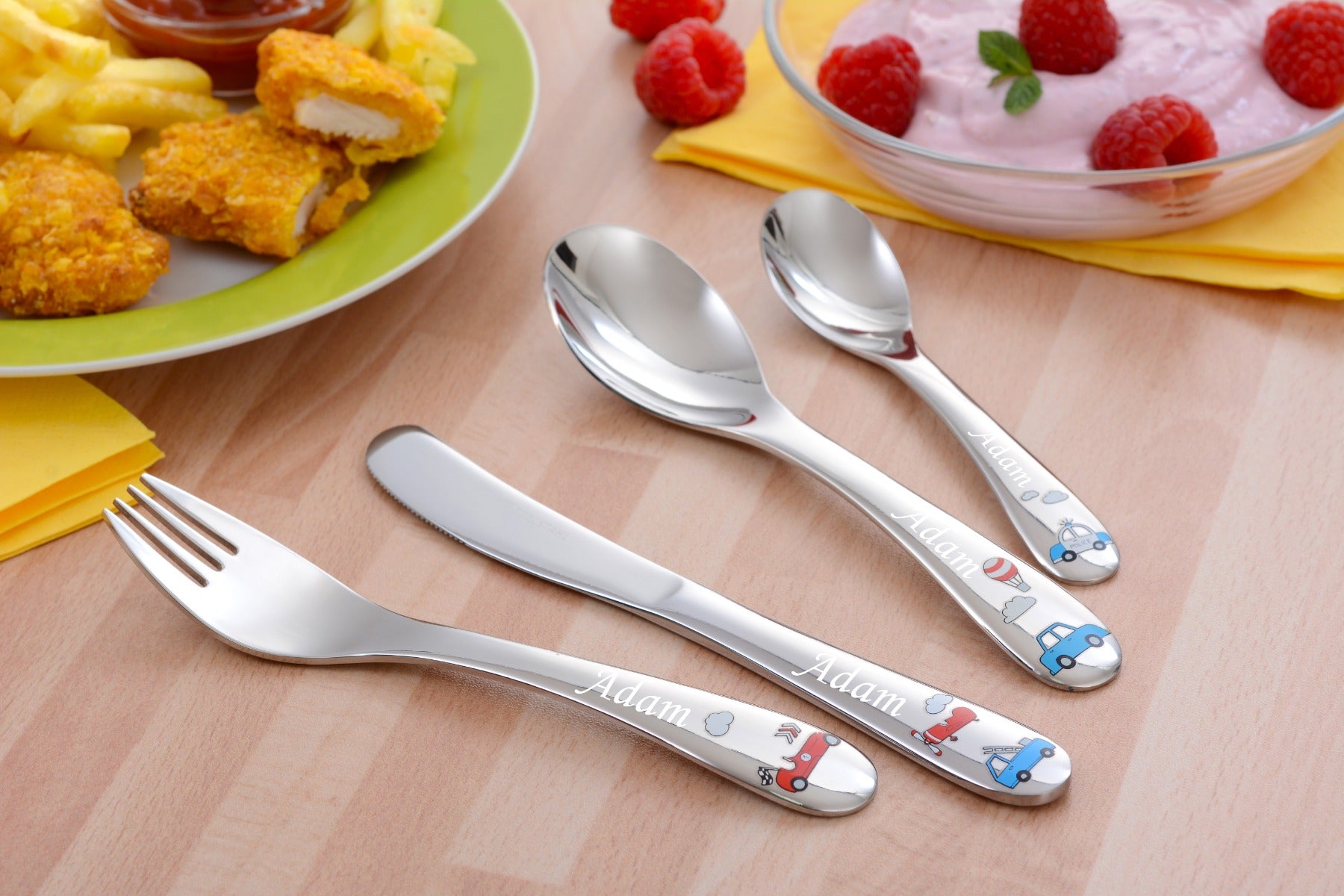 Transport cutlery set for children