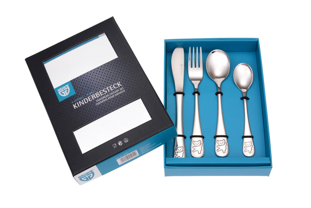Bear children’s cutlery set in packaging