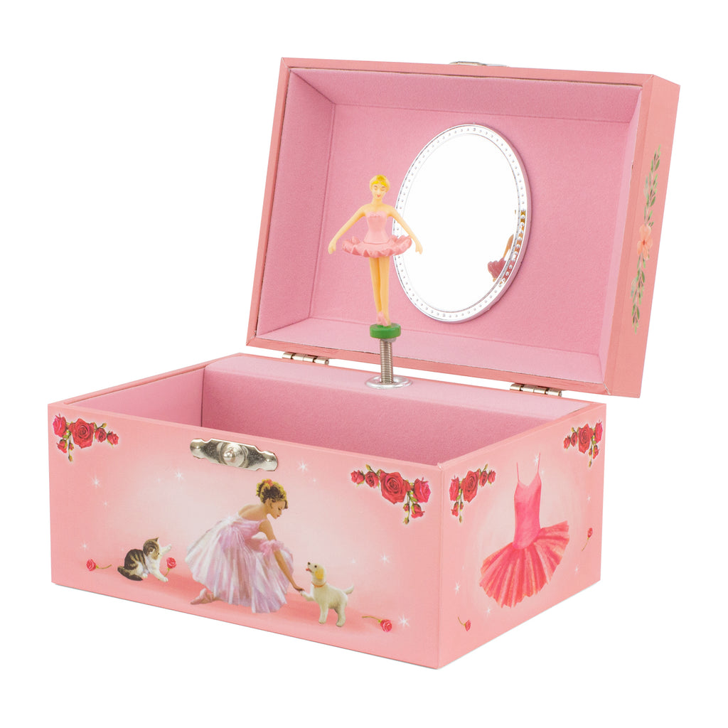 Personalised Girl Musical Jewellery Box - Kitten Design