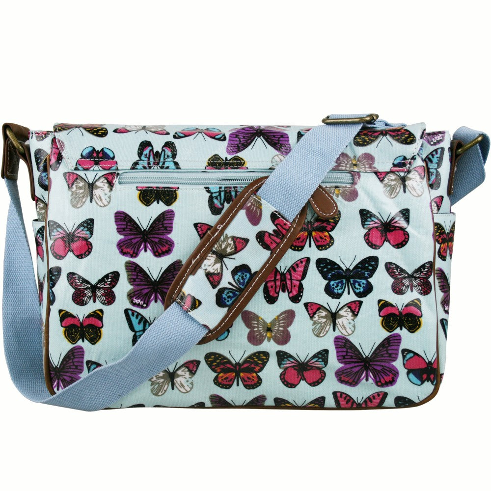 Blue butterfly school satchel