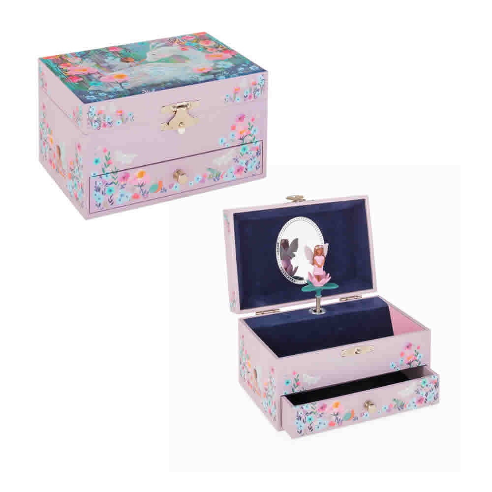 Little fairy and dragon musical jewellery box