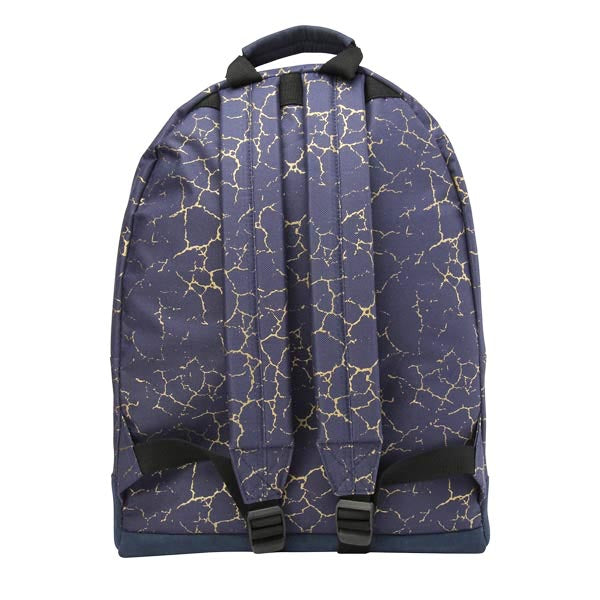 Mi-Pac cracked navy and gold backpack