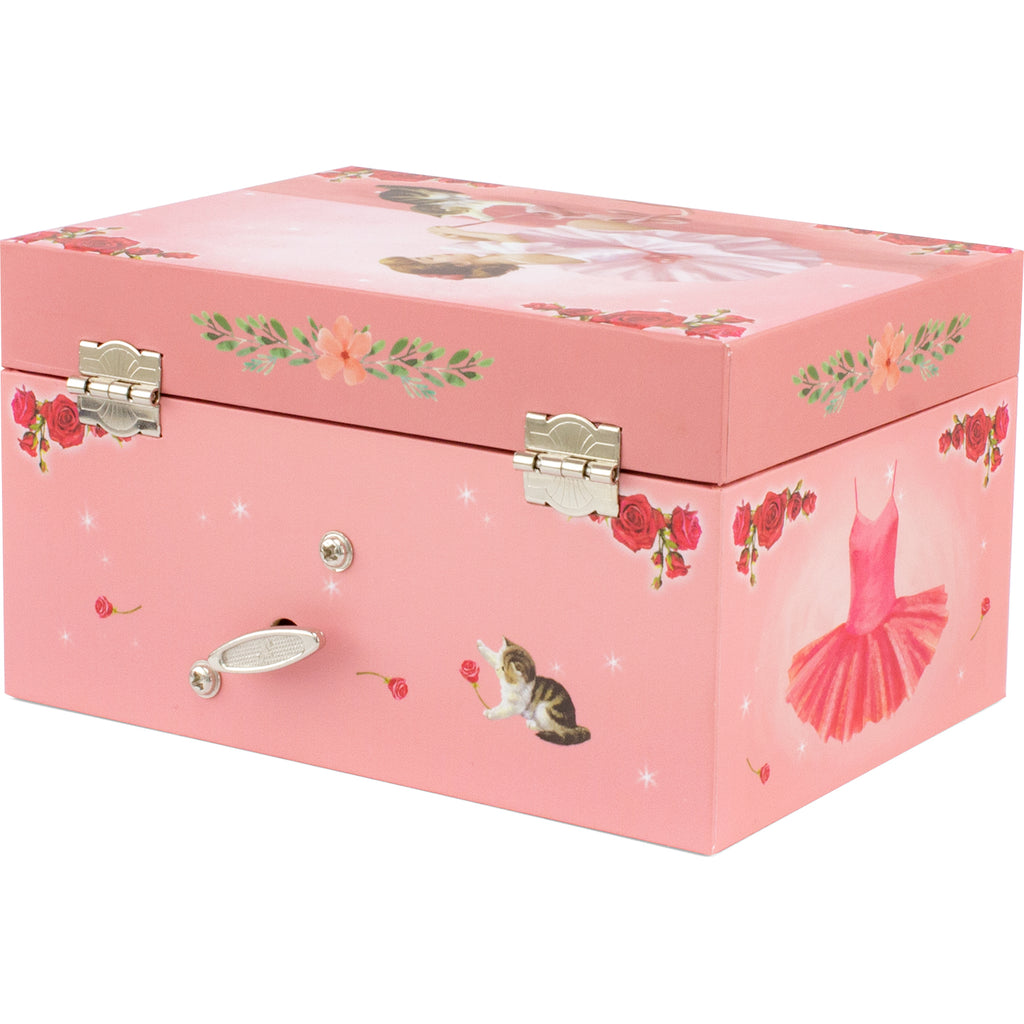 Personalised Girl Musical Jewellery Box - Kitten Design