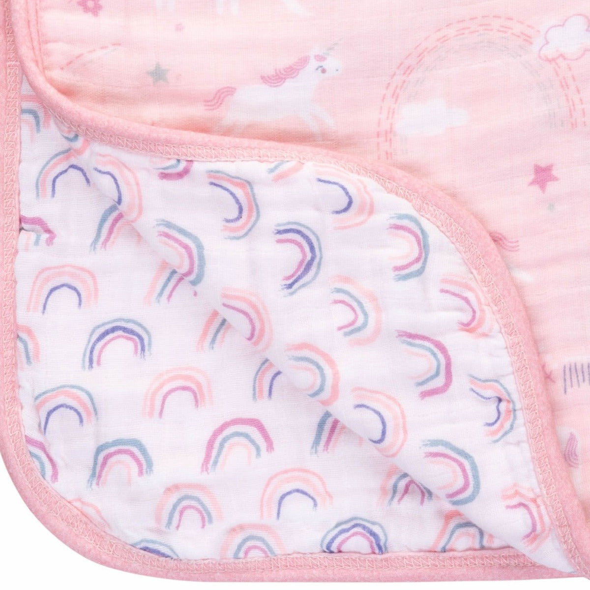Pink unicorn baby blanket