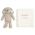 Personalised pink baby blanket