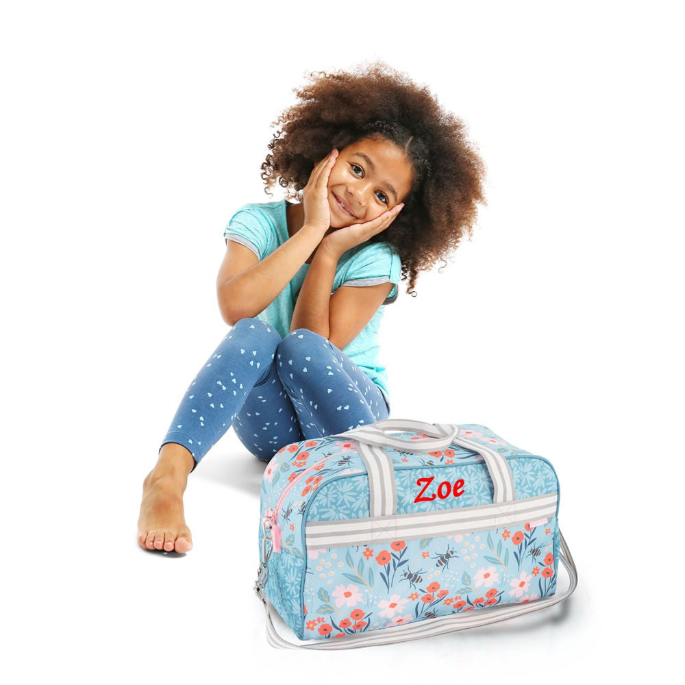 Personalised bee duffle bag for children