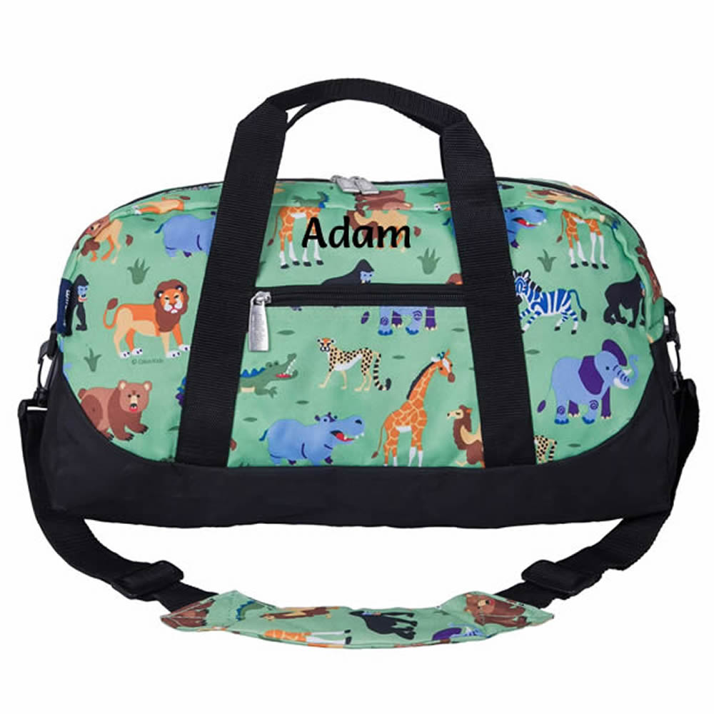 Personalised jungle duffle bag for children