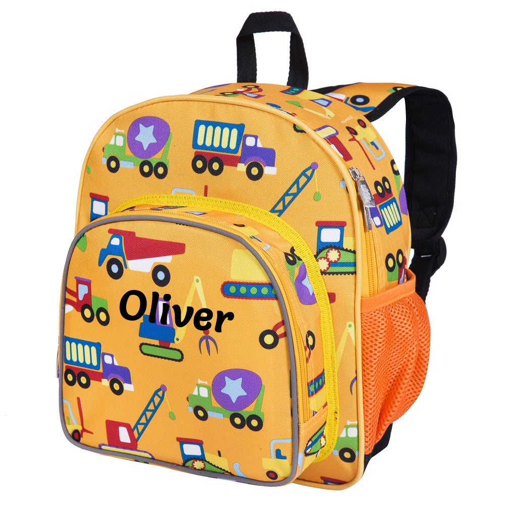 Personalised construction toddler rucksack
