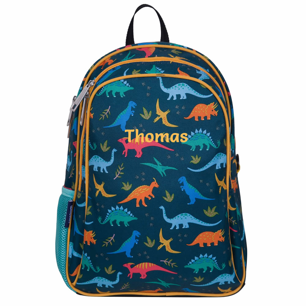 Personalised dinosaur backpack for children