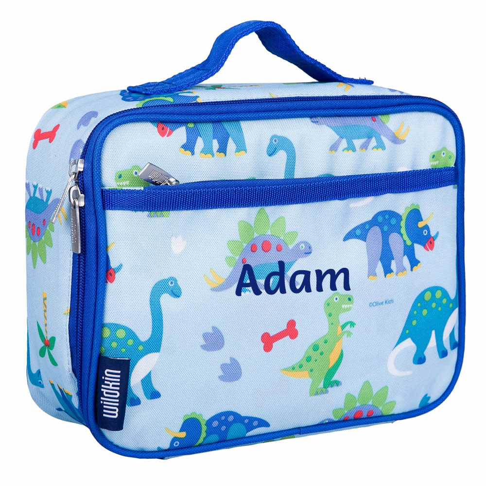 Personalised dinosaur lunch box for children