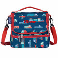 Personalised double-decker transport lunch bag